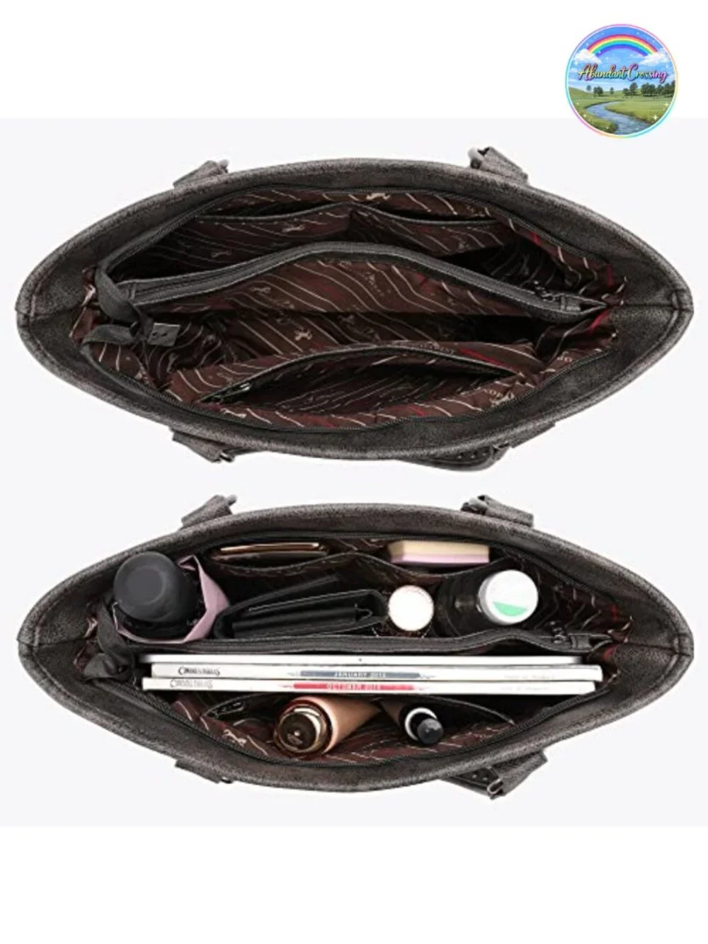 Western Tote Bag for Women Vegan Leather Shoulder Handbag with Wallet